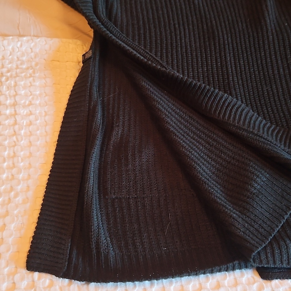 Design Lab Lord & Taylor Black Ribbed Cardigan - Picture 5 of 6